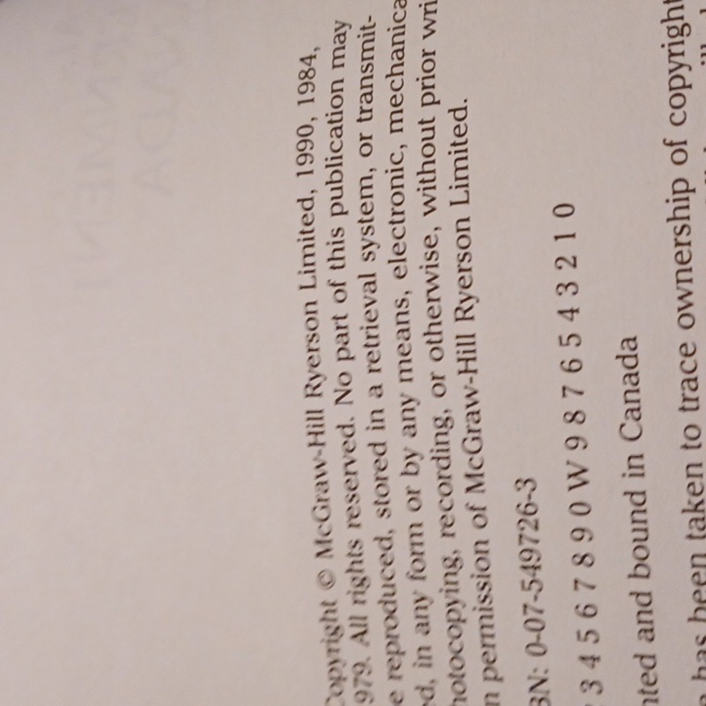 4/$40 Local Government In Canada - Paperback Book - Picture 3 of 4